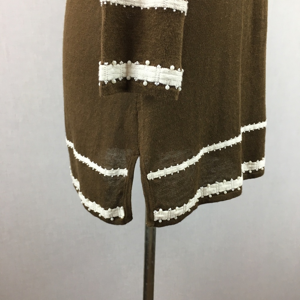 Tommy Bahama Lg Linen beaded embroidered tunic top - Picture 6 of 8